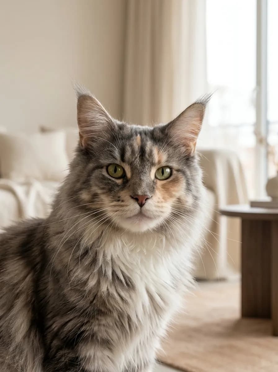 Vanya, Maine Coon tricolore