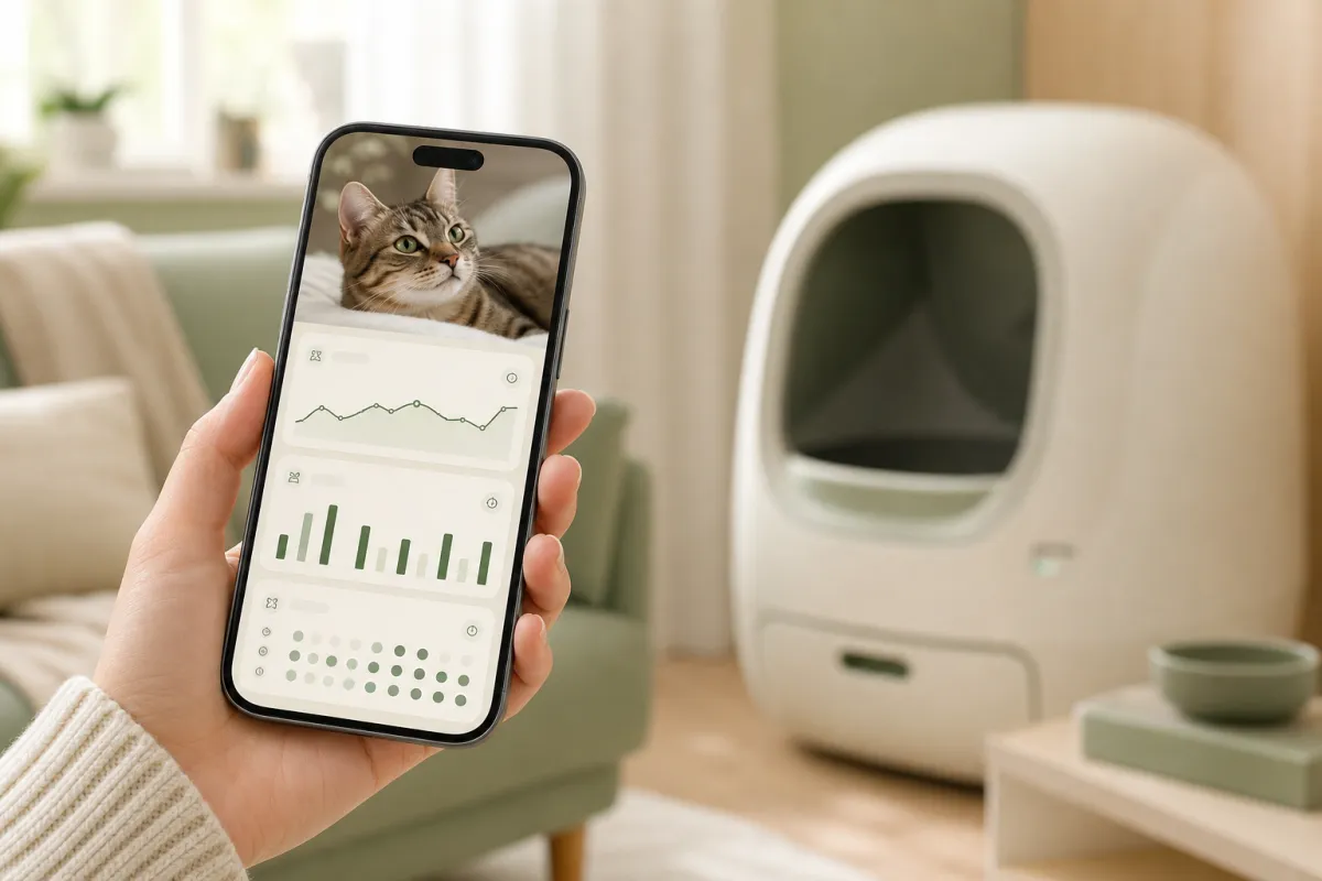 Application de suivi de santé du chat sur smartphone