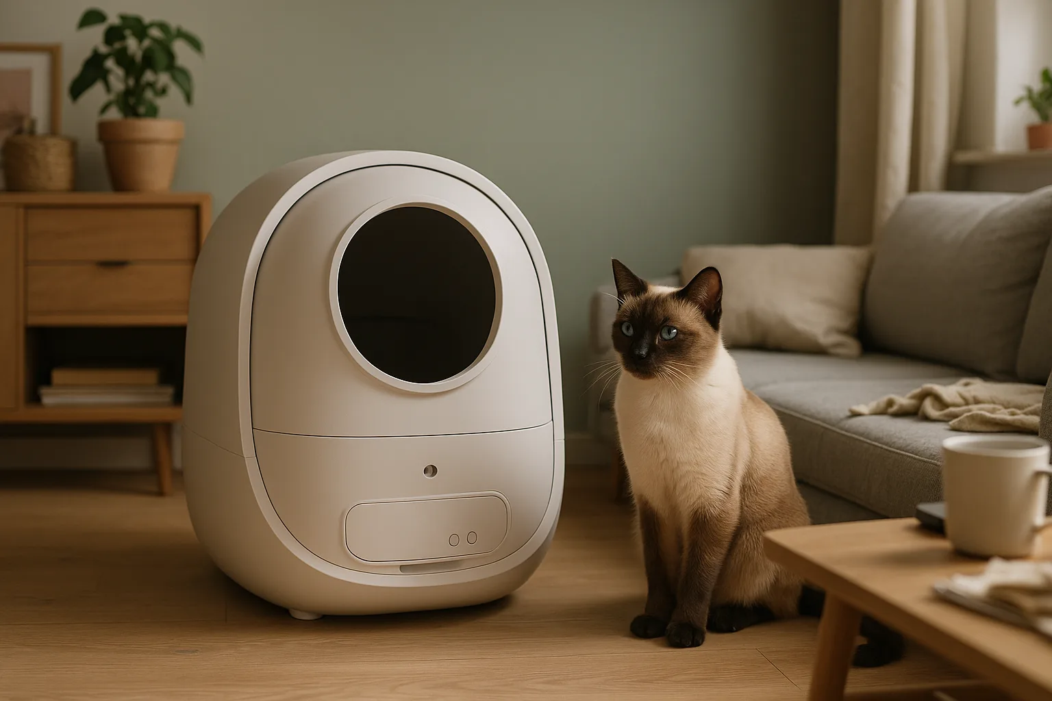 Comment bien intégrer une litière automatique dans une décoration intérieure ? — Utiliser des accessoires pour harmoniser l'espace