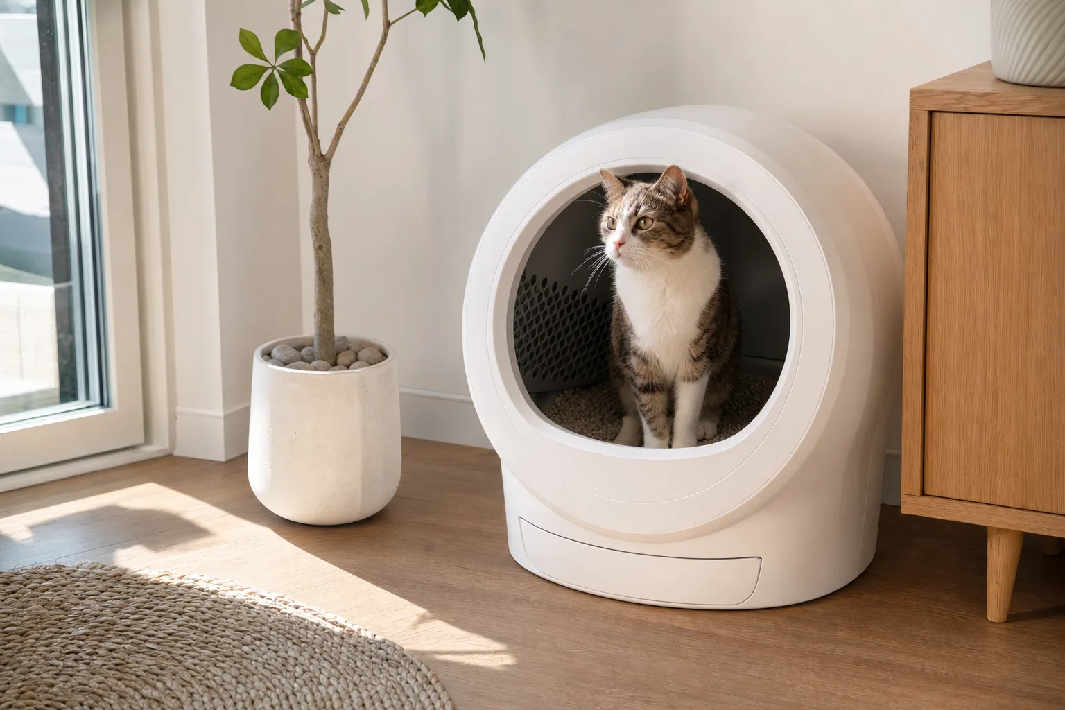 Comment intégrer une litière automatique dans votre décoration intérieure ? — Emplacement stratégique : l'art de bien positionner sa litière