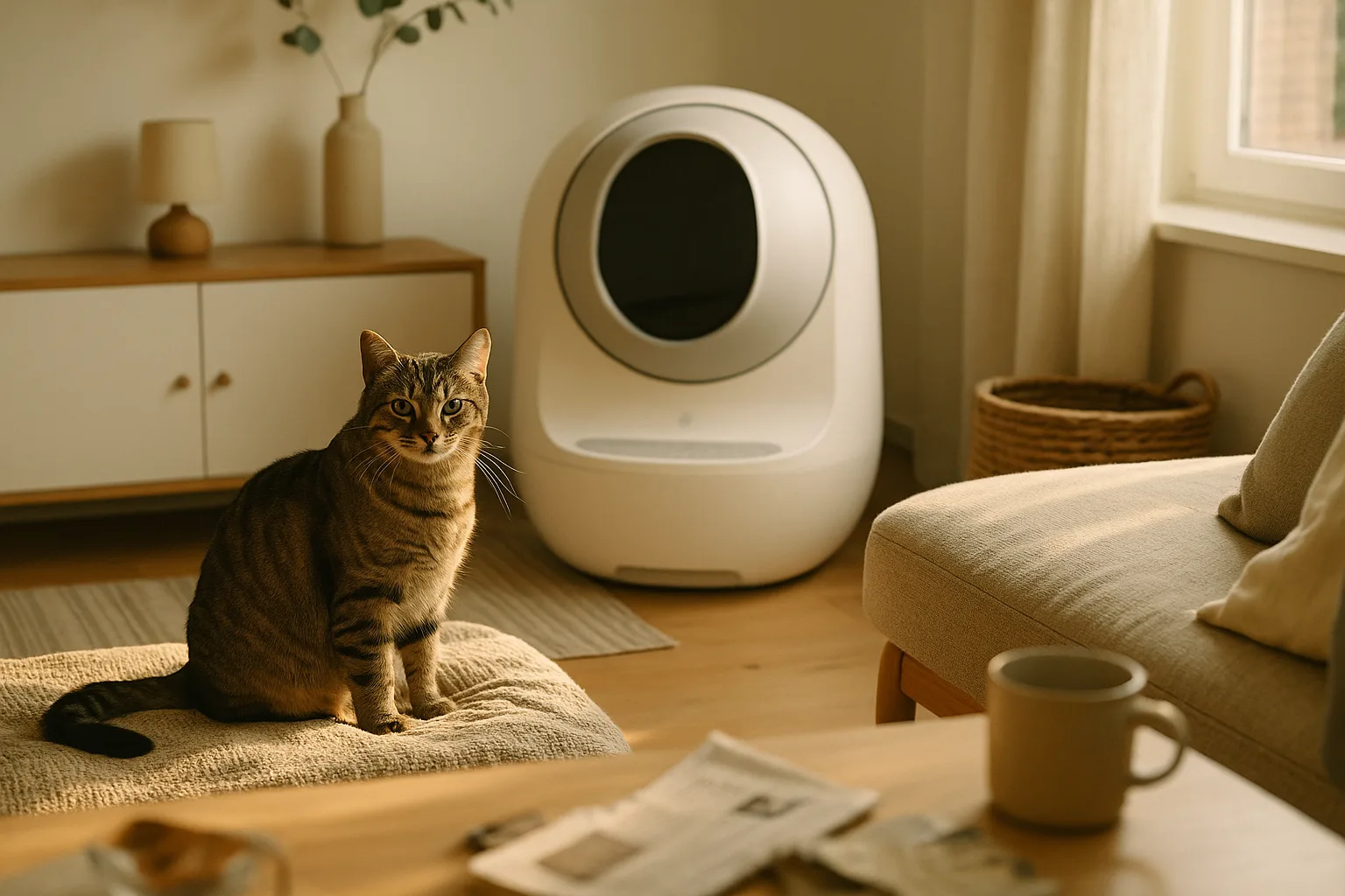 Comment la litière automatique réduit-elle le stress chez les chats ? — Préparer Votre Chat à la Transition
