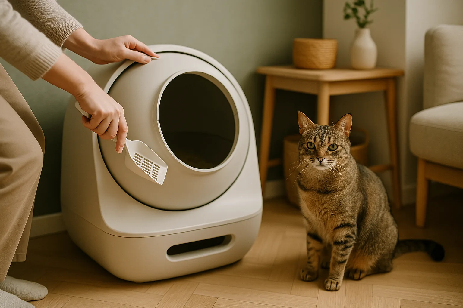 Litières automatiques et voyage : comment préparer votre chat ? — Préparer votre chat à l'utilisation d'une litière automatique