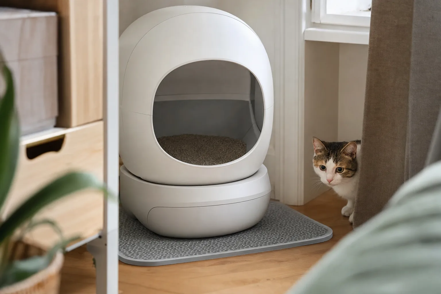 Comment choisir une litière auto pour chat timide ? — Étapes pour Introduire une Nouvelle Litière à un Chat Timide