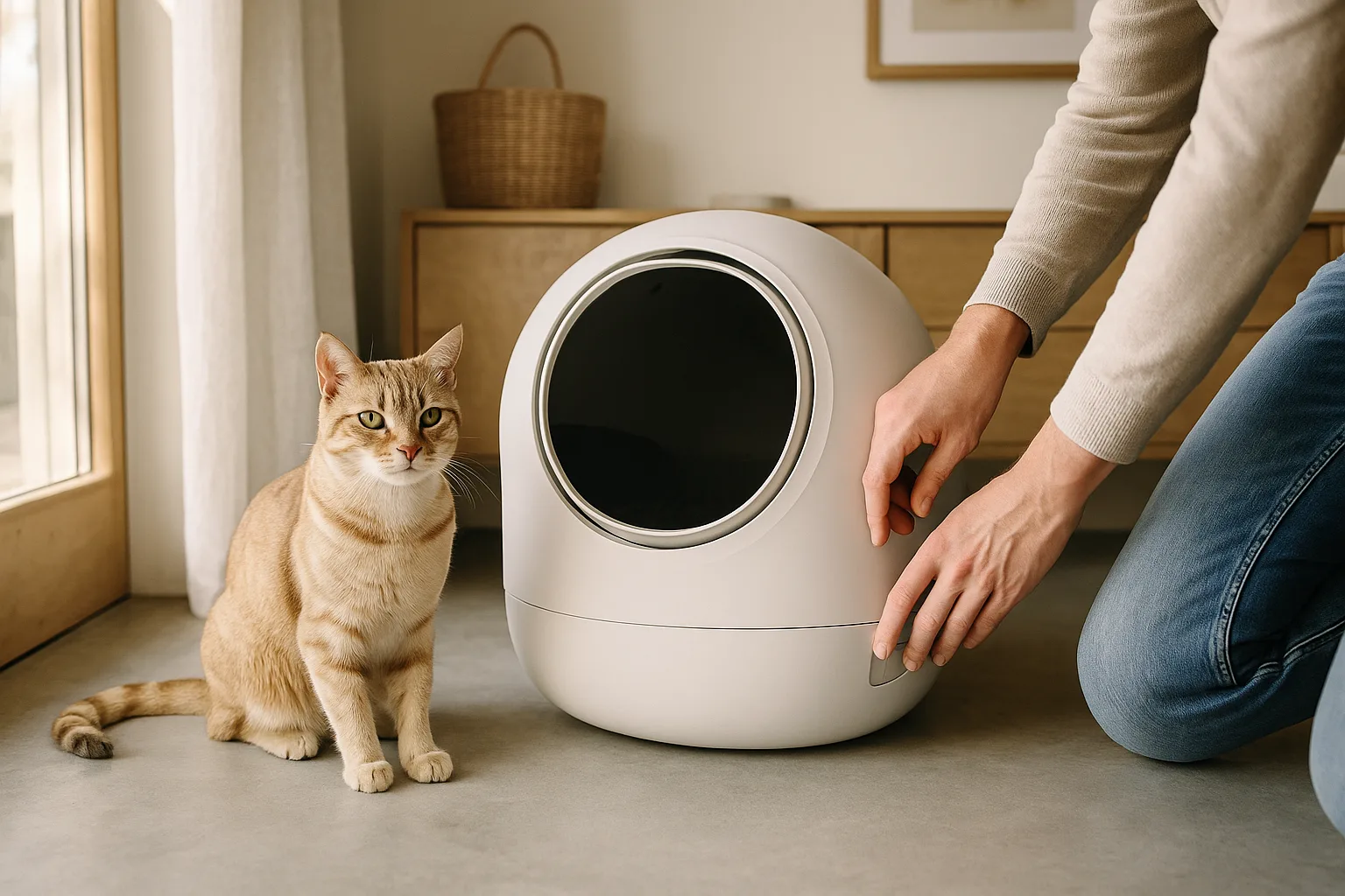 Comment préparer un déménagement avec une litière automatique ? — Choisir le bon emplacement pour la litière automatique dans votre nouveau domicile